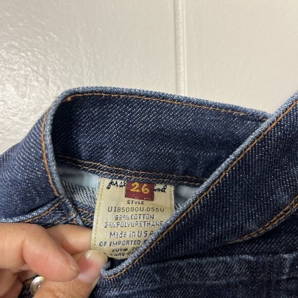 7 FOR ALL MANKIND Womens Cropped Skinny  Rolled Up Jeans Size 26 (27x18) - Picture 8 of 8